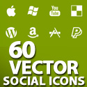 Post Thumbnail of Vector Icons: 60 Free Social Bundle Vector Icons