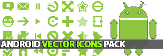 Android Vector Icons Pack (AI, EPS, SVG)