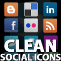 Post Thumbnail of Clean Social Media Icons Set