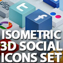 Post Thumbnail of Isometric 3D Social Media Icons Set