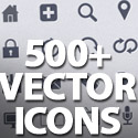 Post Thumbnail of 500+ Vector Icons Pack with PSD
