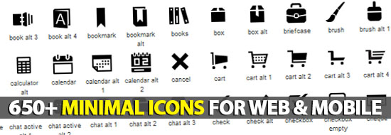 650+ Minimal Icons For Web & Mobile Devices