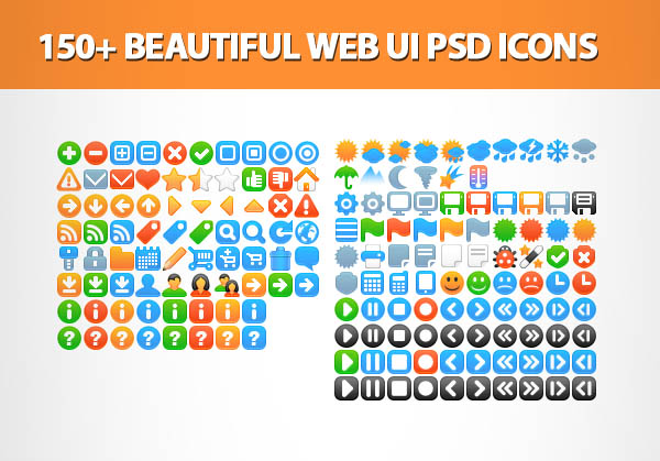 Beautiful Web UI PSD Icons