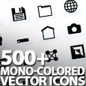Post Thumbnail of 500+ Mono-Colored Vector Icons
