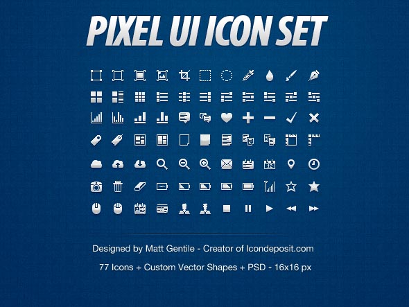 Hand Crafted Pixel UI Icons Set