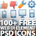 Post Thumbnail of 100+ Free Web UI Element PSD Icons Pack
