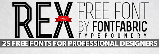 25 Free Fonts For Professional Designers