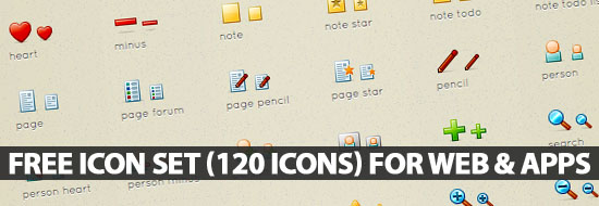 Free Icon Set (120 Icons) Perfect for Web & Apps