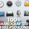 Post Thumbnail of 100+ Handcrafted Free PSD Icons