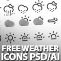 Post Thumbnail of Free Weather Icons For Web &amp; Mobile Apps In PSD &amp; AI (EPS)