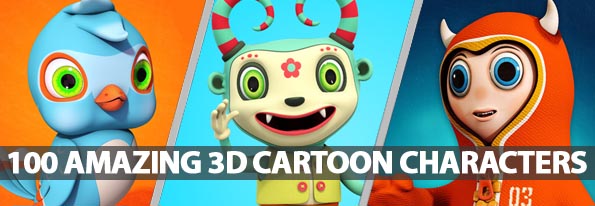 100 Awesome 3D Cartoon Characters & 3D Illustration
