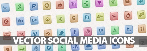 110 Vector Social Media Icons – Freebie
