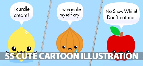55 Cute Cartoon Illustrations By FruityCuties