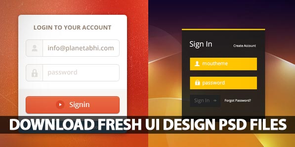 Free PSD Files: 25 Fresh UI Design PSD Files for Download
