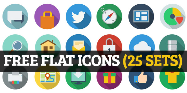 25 Sets of Free Flat Icons