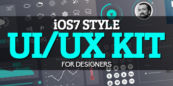 Free iOS7 style UI/UX Kit for Designers