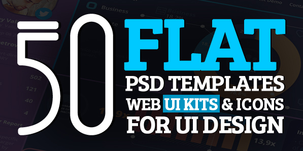 50 Free Flat Psd Templates and Web Elements For UI Design