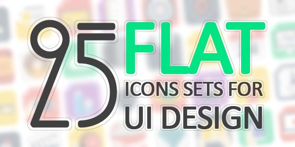 25 Set of Flat Icons for UI Design