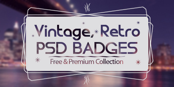 15 Modern Vintage, Retro PSD Badges