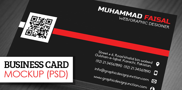 Elegant & Clean Business Card Mockup (PSD)