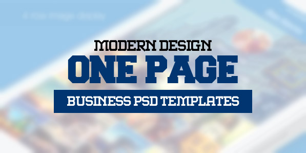 15 Modern One Page Business Psd Templates