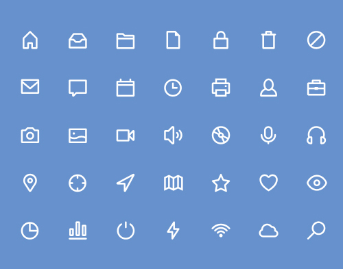 Free Stroke Icons Pack (35 Icons)