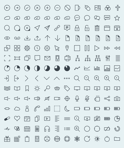 Vector Stroke Icons (168 Icons)