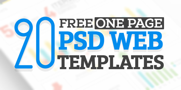 PSD Templates: 20 One Page Free Web Templates