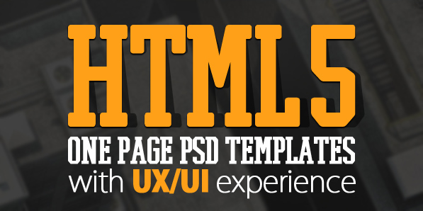 HTML5 One Page Website Templates with UI/UX Experience