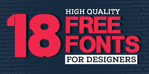 18 New Free Fonts for Graphic Designers