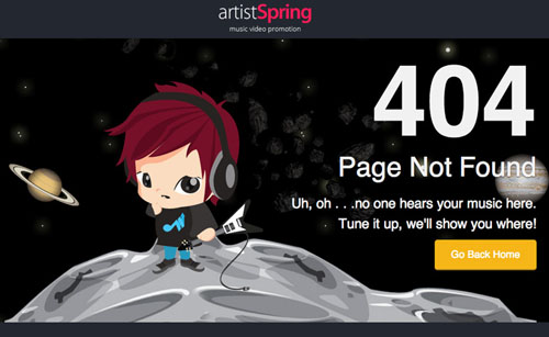 404 Page Designs – 32 Fresh Error Pages Examples - 19