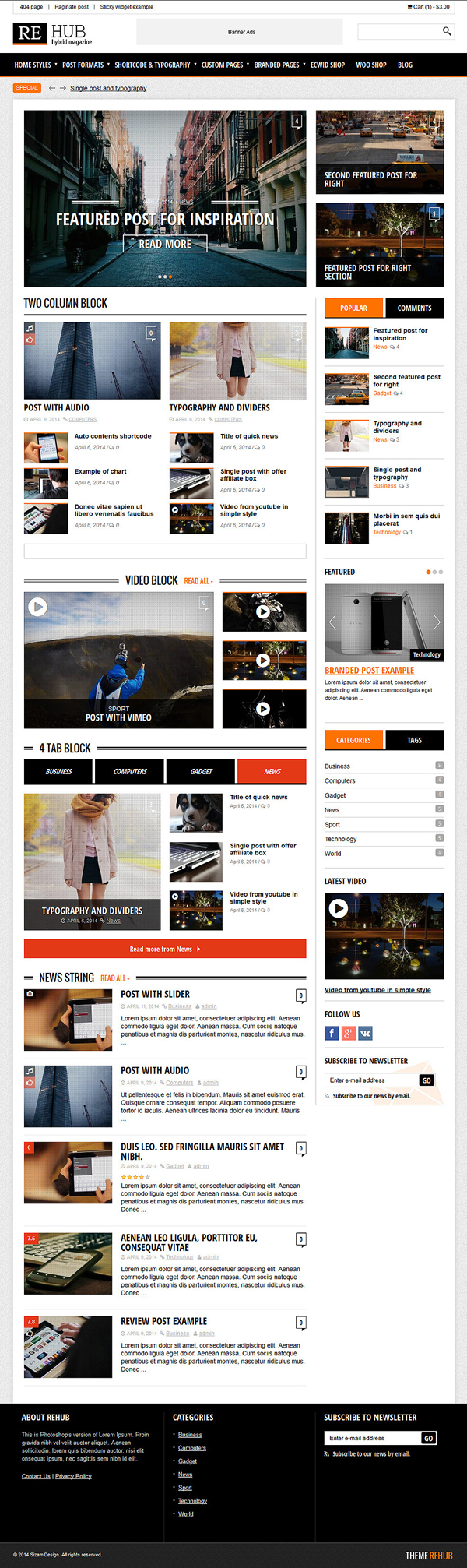 REHub - Hybrid News, Shop, Review, Affiliate WordPress Theme