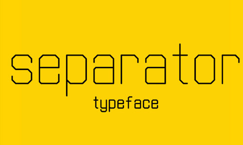 Separator free font for designers