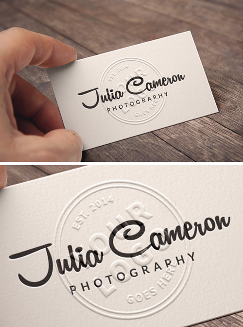 Embossed Business Card MockUp PSD files