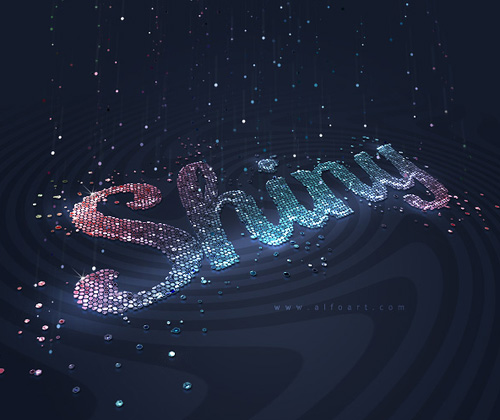 How to Create Very Shiny Glitter 3D Text Effect in Photoshop Tutorial
