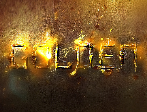 Create Unique Splash Gold Typography in Photoshop