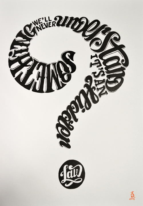 Calligrams typography by Daniele Tozzi