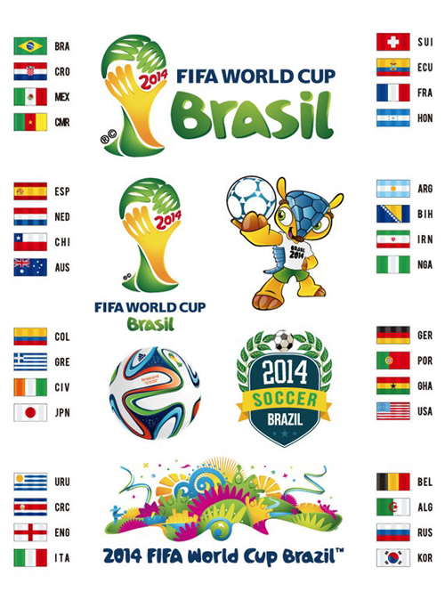 2014 Brazil World Cup Vector Set