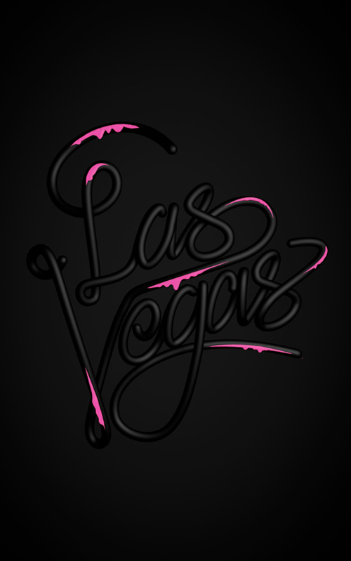Las Vegas typography by Jean-Pierre Le Roux