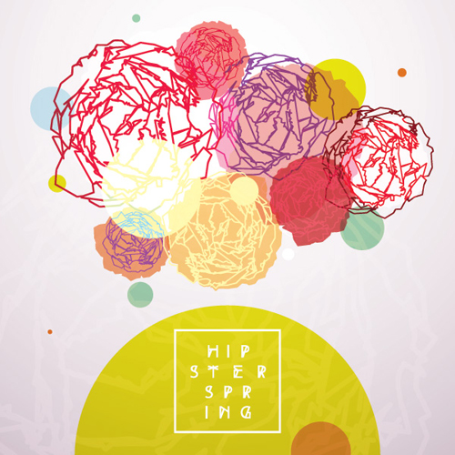 Hipster Spring Vector Graphic