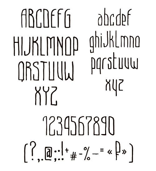 Beryozki free fonts characters