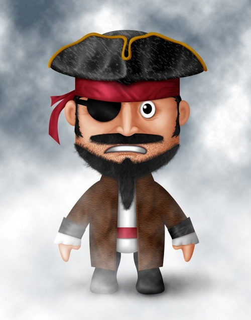 How to Draw a Cute Pirate Character in Photoshop
