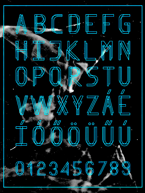 Finity font glyphs