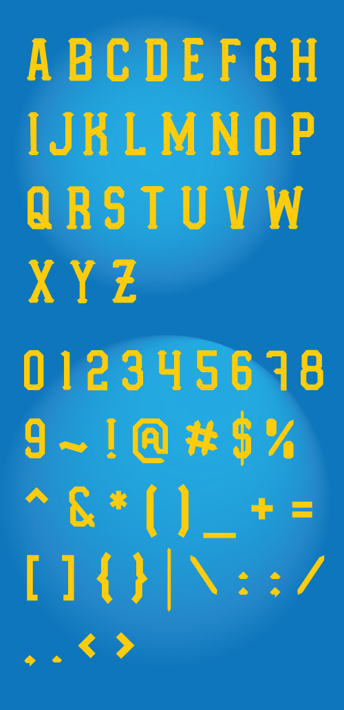 Orlando Typeface font glyphs