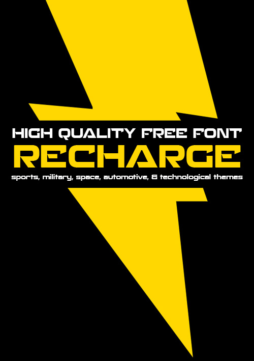 Recharge free fonts