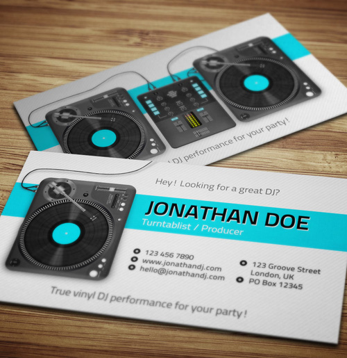 Amazing DJ Business Cards PSD Templates Design Graphic Design Junction
