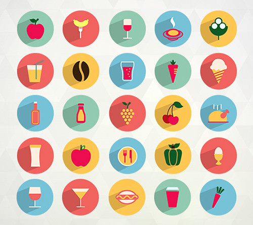 Flat Food and Drink Icons