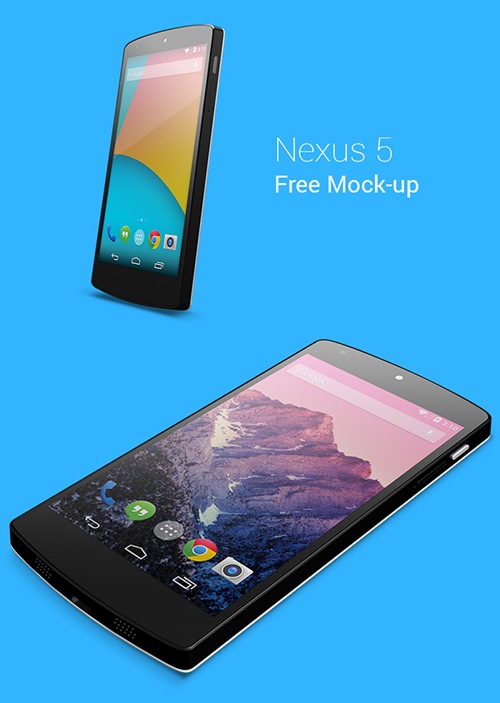 Nexus 5 Free PSD mock-up