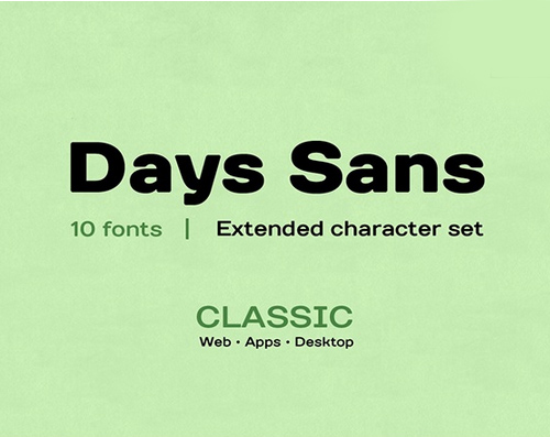 Days Sans free fonts for designers
