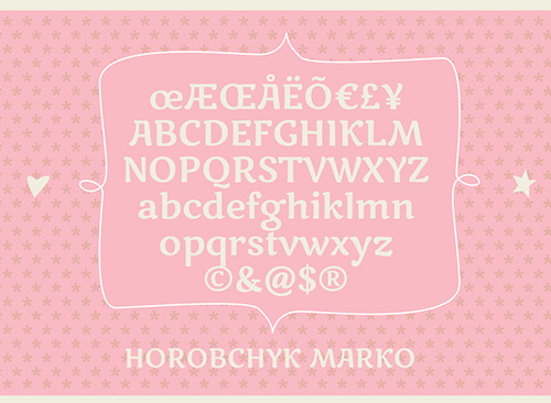 Marko One Free Font Letters